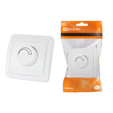 Светорегулятор TDM (RL, 600Вт), поворотный, белый "Валдай" 10/100