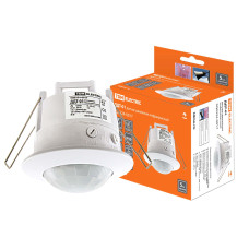 Датчик движ. точечный ДДТ-01 1200Вт, 10-420с, 6м, 3+Лк, 120(сбоку)+360(сверху)гр IP20, TDM 1/50