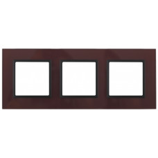 Рамка на 3 поста, стекло, Эра Elegance, 14-5103-25 ЭРА бордо+антр 5/50 ЦЕНА ▼