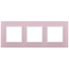 Рамка на 3 поста, стекло, Эра Elegance,14-5103-30 ЭРА розовый+бел 5/50 ЦЕНА ▼ Рамка на 3 поста, стекло, Эра Elegance,14-5103-30 ЭРА розовый+бел 5/50 ЦЕНА ▼