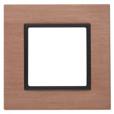 Рамка на 1 пост, металл, Эра Elegance, 14-5201-14 ЭРА медь+антр 5/50 ЦЕНА▼