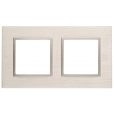 Рамка на 2 поста, металл, Эра Elegance, 14-5202-04 ЭРА шампань+шамп 5/50 ЦЕНА ▼