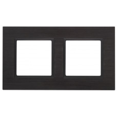 Рамка на 2 поста, металл, Эра Elegance, 14-5202-05 ЭРА чёрный+антр 5/50 ЦЕНА ▼ Рамка на 2 поста, металл, Эра Elegance, 14-5202-05 ЭРА чёрный+антр 5/50 ЦЕНА ▼