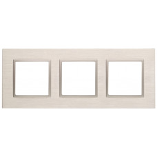 Рамка на 3 поста, металл, Эра Elegance, 14-5203-04 ЭРА шампань+шамп 5/50 ЦЕНА ▼