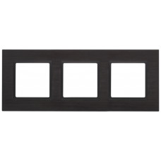 Рамка на 3 поста, металл, Эра Elegance, 14-5203-05 ЭРА чёрный+антр 5/50 ЦЕНА ▼