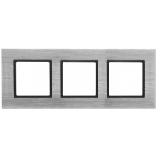 Рамка на 3 поста, металл, Эра Elegance, 14-5203-41 ЭРА сталь+антр 5/50 ЦЕНА ▼ Рамка на 3 поста, металл, Эра Elegance, 14-5203-41 ЭРА сталь+антр 5/50 ЦЕНА ▼