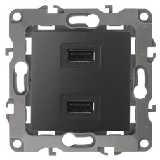 12-4110-05 ЭРА Устройство зарядное USB, 230В/5В-2100мА, IP20, Эра12, антрацит 12-4110-05 ЭРА Устройство зарядное USB, 230В/5В-2100мА, IP20, Эра12, антрацит