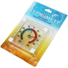 Термометр бытовой оконный биметаллический ТББ квадратный, на блистере /2