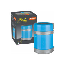 Термос-контейнер BELLO 1.2л, пластик, доп. 2 миски 0,18 и 0,43л, выдв. ручка, горл.11см, син 1/12 Термос-контейнер BELLO 1.2л, пластик, доп. 2 миски 0,18 и 0,43л, выдв. ручка, горл.11см, син 1/12