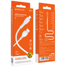 Кабель BX51 Lightning-USB 2,4A белый, 1 метр BOROFONE /мин.пар.3шт Кабель BX51 Lightning-USB 2,4A белый, 1 метр BOROFONE /мин.пар.3шт
