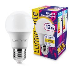 LUMIN'ARTE Лампа светодиодная  LSTD-A60 12Вт 3000K E27 10/100