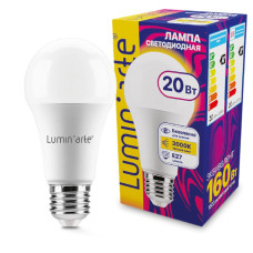 LUMIN'ARTE Лампа светодиодная  LSTD-A60 20Вт 3000K E27 10/100