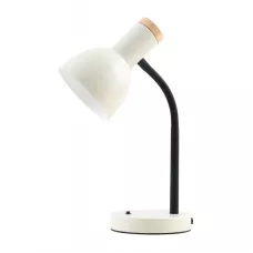 Настольный светильник Camelion KD-435 C01 Е27, 40 Вт, металл+ деревян декор молочные Настольный светильник Camelion KD-435 C01 Е27, 40 Вт, металл+ деревян декор молочные