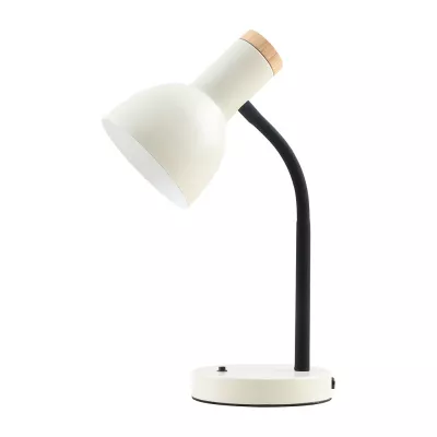 Настольный светильник Camelion KD-435 C01  Е27, 40 Вт, металл+ деревян декор молочные