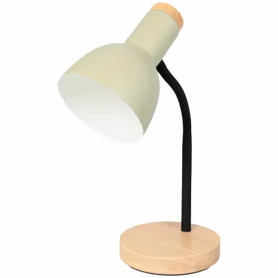 Настольный светильник Camelion KD-436 Е27, 40 Вт, металл+ деревян основ светло-зелен