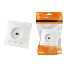 Розетка TDM телефонная RJ11, белая "Таймыр" 10/200 ЦЕНА▼