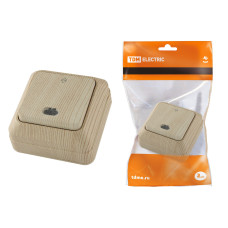 Переключатель TDM открытой установки, 1-кл., на 2 напр. с подсв. IP20 10А, сосна "Ладога"/мин.2шт Переключатель TDM открытой установки, 1-кл., на 2 напр. с подсв. IP20 10А, сосна "Ладога"/мин.2шт