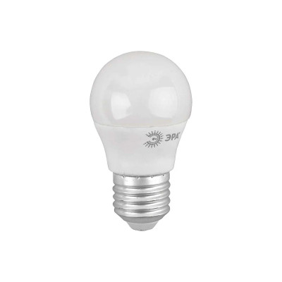 ЭРА Лампа светодиодная QX LED-6,6 Ват-P45-2700K-E27 (арт.P45-9W-827-E27) 2/10/100