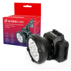 Фонарь Ultraflash LED 5363 (фонарь налобн аккум 220В, черный, 9LED, 2 реж, пласт, бокс)