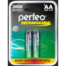 Аккумулятор PERFEO AA2600mAh/2BL пластик 2/40/240