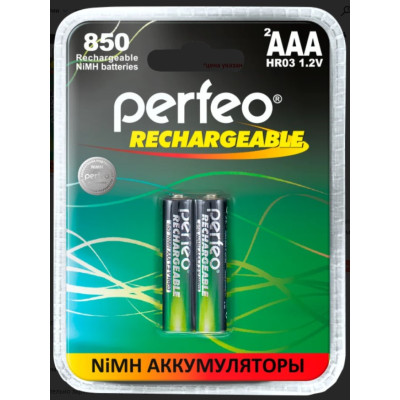 Аккумулятор PERFEO AAA850mAh/2BL пластик /60