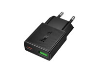 Зарядное устройство N73 PD20W+QC3.0 черный hoco Зарядное устройство N73 PD20W+QC3.0 черный hoco