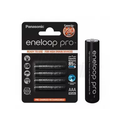 Аккумулятор предзаряженный RTU Panasonic R03 AAA BL4 NI-MH eneloop pro 930mAh