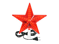 VEGAS Верхушка на елку "Звезда", красная,30 красных мигающих LED,зеленый провод 3м,20*20 см, 220v/20