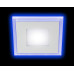 ЭРА Светильник светодиодный квадратный с синей подсветкой LED4-6 6W 220V 4000K BLUE