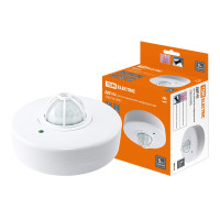 Датчик движения потолочный ДДП-02 1100Вт, 5-480с,2-12м,5+Лк,160(сбоку)+360(сверху) гр, IP33,TDM 1/50 Датчик движения потолочный ДДП-02 1100Вт, 5-480с,2-12м,5+Лк,160(сбоку)+360(сверху) гр, IP33,TDM 1/50