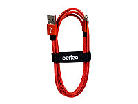 PERFEO Кабель для iPhone, USB - 8 PIN (Lightning), красный, длина 1 м. (I4309)/100