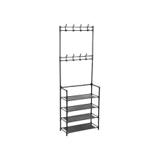 Вешалка-стойка напольная с полками и крючками Вешалка-стойка напольная с полками и крючками