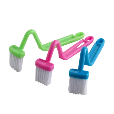 Щетка с изогнутой ручкой 20 см, цвет МИКС