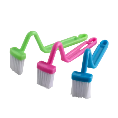 Щетка с изогнутой ручкой 20 см, цвет МИКС