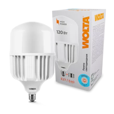 WOLTA Лампа светодиодная LED25WHP120E27/40 120Вт 9600Лм 6500К Е27/Е40 1/6