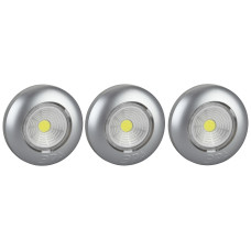 Фонарь ЭРА SB-504 пушлайт "Аврора" [COB, 3xAAA, серебристый, 3шт в кор] /48