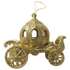 Украшение подвесное "Волшебная карета" размер 11,5*9см цвет: золото /60 Украшение подвесное "Волшебная карета" размер 11,5*9см цвет: золото /60