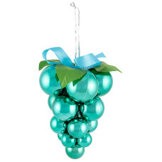 Украшение подвесное "Гроздь"  цвет бирюзовый шары 3-6 см в диаметре 18см*11см*11см/50
