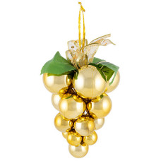Украшение подвесное "Гроздь" цвет золотой шары 3-6 см в диаметре 21см*11см*11см/50 Украшение подвесное "Гроздь" цвет золотой шары 3-6 см в диаметре 21см*11см*11см/50