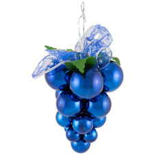 Украшение подвесное "Гроздь" цвет синий шары 3-6 см в диаметре 21см*13см*11см/50 Украшение подвесное "Гроздь" цвет синий шары 3-6 см в диаметре 21см*13см*11см/50