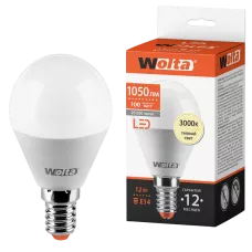 WOLTA Лампа светодиодная G45 12Вт 1050лм 3000К Е14 2/50