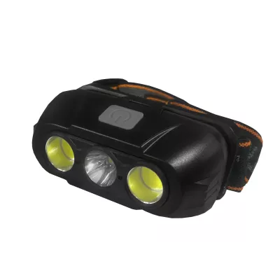 Фонарь налобный фонарь, с двумя ист. света, акк 18650,  высокая яркость СОВ +XPELED, TYPE-C