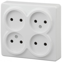 Розетка 4х2P, 16АХ-250В, ОУ, Эра Эксперт,11-2210-01 ЭРА  белый 12/120 Розетка 4х2P, 16АХ-250В, ОУ, Эра Эксперт,11-2210-01 ЭРА  белый 12/120