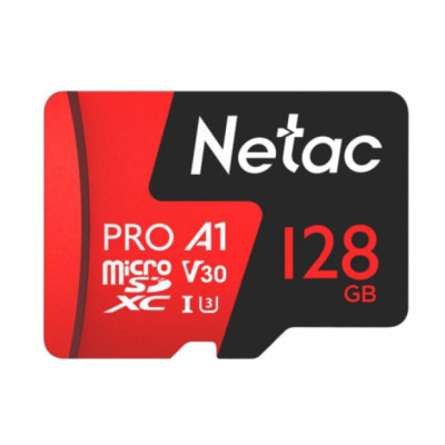 Карта памяти Netac P500 Extreme Pro V30/A1 MicroSDXC 128GB (UHS-I, Class 10)