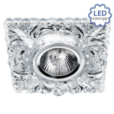 Точечный светильник Lumin'arte MR16 120*120*31мм металл/полирезина , контурная LED подсветка /10 Точечный светильник Lumin'arte MR16 120*120*31мм металл/полирезина , контурная LED подсветка /10