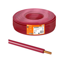 Провод ПуВ 1х6,0 ГОСТ (100м), красный TDM /20 Провод ПуВ 1х6,0 ГОСТ (100м), красный TDM /20