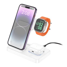 Беспроводное зарядное устройство BQ26 3в1 белый BOROFONE Беспроводное зарядное устройство BQ26 3в1 белый BOROFONE