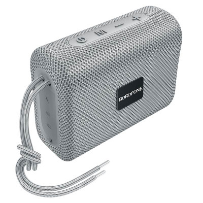 BOROFONE Bluetooth-колонка BR18, BT, FM, TF, USB, AUX, TWS, мощность 5W, серый