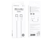 Кабель BX103 Type-C-Type-C 60W, белый, 1 метр BOROFONE 2/360