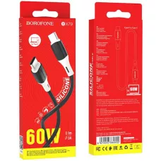 Кабель BX79 Type-C-Type-C 60W, черный от 3х шт BOROFONE Кабель BX79 Type-C-Type-C 60W, черный от 3х шт BOROFONE